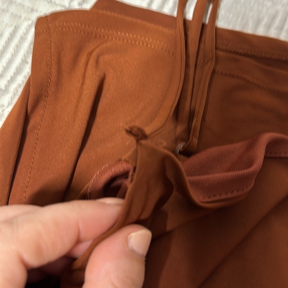 Honey and rosie side cinch slit hem dress brick color bodycon style - Picture 4 of 8